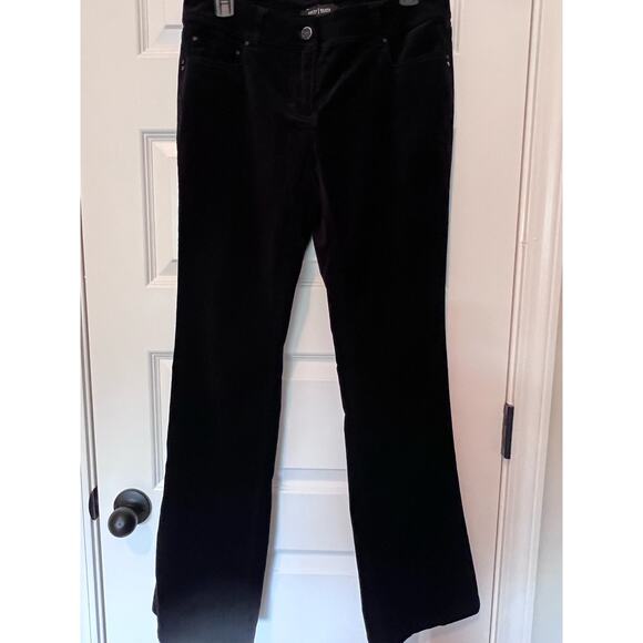 White House Black Market size 6R Black Velvet Pants - Picture 2 of 8
